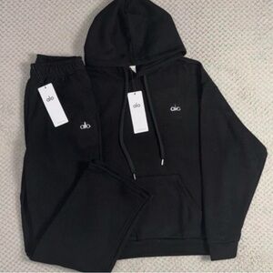 & Other Stories Black Hoodie and Sweatpants Set